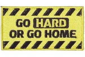 ELITEX TRAINING ELITRAINX Parche Bordado con Velcro - Go Hard or Go Home - Parche para Mochilas y Chalecos de Cross Training y Gimnasio