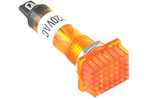 WITTKOWARE Signallampe, 16x13mm, Einbau-Ø 10mm, Neon, 230V~, Farbe orange