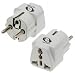 Produktbild ELRAN® 3er - Universal Reiseadapter Netzstecker Adapter Reise Konverter US UK zu EU (DE) Anschluss Reisestecker Travel Plug Adapter Plug Universal auf DE 3 pin zu 2 pin Weiss