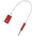 Generic Headphone Jack Adapter,3.5mm Male to TypeC Female Audio Cable Cord,USB C to Aux Audio Dongle Cable Cord,Compatible with MP3 Players, CD Players, Laptops, Tablets, Smartphone, 1pcs, Red