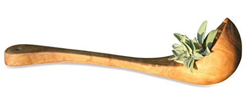 Figura Santa Cucharón PROVENCE - aproximadamente 30 cm - de madera de olivo, finamente veteado y buen trabajo artesanal. Barnizado con aceite puro de girasol. ¡Sirve con estilo!