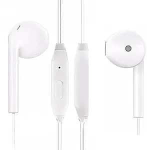 Oppo High Bass Earphones Noise Isolating White 1103 Wired Headset (White, in The Ear)