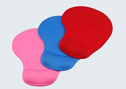 Demarkt Ergonomisches Komfort Mauspad mit Handauflage aus Gel, (19 x 23cm, Stoff) Rote - 2