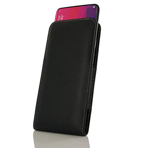PDair OPPO Find X Genuine Leather Case, Leather Pouch Case Sleeve Pouch, Handmade Premium Vertical Holster for OPPO Find X, (NO Belt Clip)