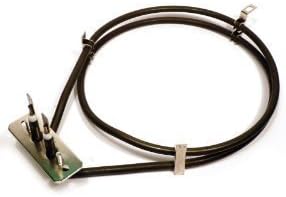 AEG ELECTROLUX FAN OVEN COOKER ELEMENT 2000W 2 TURN COMPETENCE B2100-M1 B4100-W 3032B 3050B WIDTH 185MM LENGTH 230MM BRACKET 65MM TAGS 15MM 8996619136303 AG1401 4001F-W 4033V-EWEURO 5033V-EWEURO 5132V-M 6433V-EWEURO
