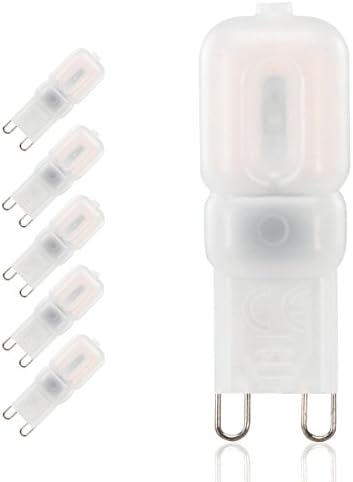 GVOREE G9 Led Light Bulbs 3W ( Replace 30W Halogen ) Chandelier Led Bulbs Warm White 3000K LED Lamps AC 220V-240V Energy Saving Bulb 5 Pack
