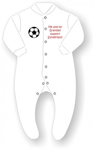 Me and my Grandad Support Sunderland Football Babygrow / Sleepsuit, Size: 3-6 months