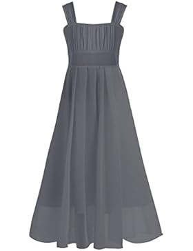 Freebily Mädchen Kleid festlich Chiffon Prinzessin Hochzeit Freizeitkleid Party Kleid Sommerkleid 104 116 128...