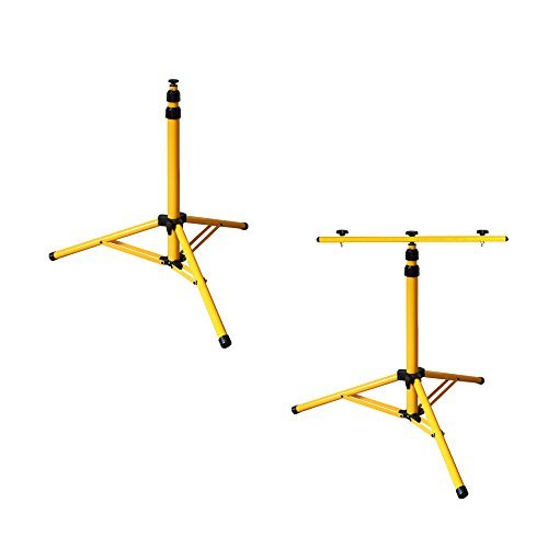 VINGO® 2X 30W LED Warmweiß Baustrahler Außen Flutlicht Strahler Objektbeleuchtung Security Light Wasserdicht Stabiles Dreibein-Stativ für Baustrahler - 9