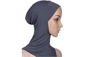 5FIVE Bonnet sous-hijab pour femme islamique - couvre la tête, le cou et le torse Taille unique gris