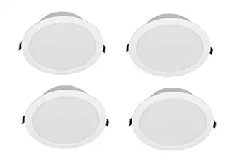 Philips 10-Watt Smart Wi-Fi LED Ceiling Lamp Downlighter WiZ Connected (Shades of White + Dimmable + Pre-Set Modes) (Compatible with Amazon Alexa and Google Assistant) (Pack of 4)