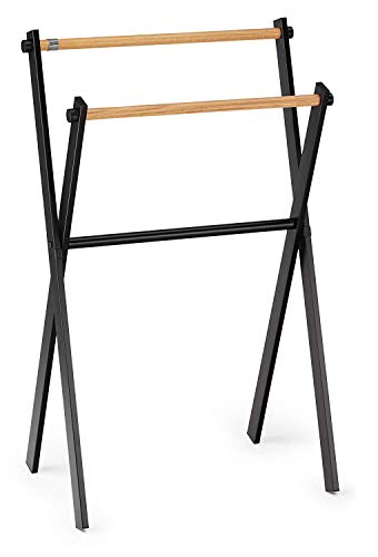 Preisvergleich Produktbild TOM TAILOR Handtuchhalter SOHO Dark Oak mattschwarzes Metall und Eichenholz