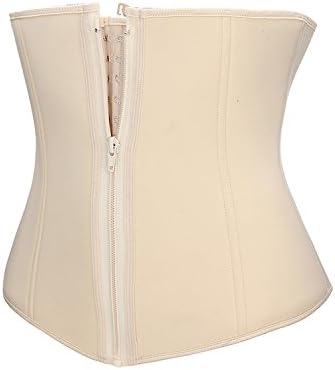 HEYME Womens Corset Slimming Belt 3 Rows of Hooks and Eye Closures Inner Zipper Closure Outer