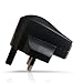 Price comparison product image Black 3 PIN 1000mAh USB Mains Charger for MP3 players, ipods, iphone 4G, iphone 3G, iPhone 5, Apple iPad, Mobile phones, PDA's, Tomtom, Navman, Blackberry, Samsung and Digital Cameras etc