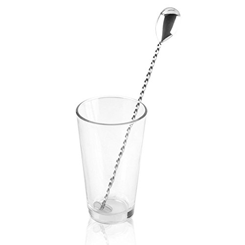 LIKECAR 10-Zoll-Edelstahl Löffel Mixen von Cocktails Stahl Edelstahl Verdrehte Neck Bar Cocktail Löffel Zum Umrühren - 5