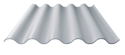 Preisvergleich Produktbild Faserzement Wellplatte / Faserzementplatte / Profil 5 / Material Faserzement / Stärke 6,50 mm / Farbe Naturgrau