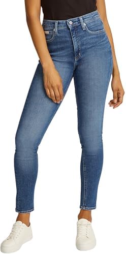 Calvin Klein Donna Jeans High Rise Skinny Fit, Blu (Denim Dark), 28W/32L