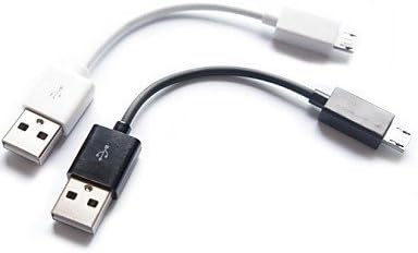 USB 2.0 to Micro USB Male Data + Charging Cable (0.1M/0.33FT), Black