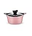 Produktbild Maifan Stein Antihaft Topf Rauchlose Suppe Topf Induktionsherd Glasabdeckung Rosa 20 Cm Haushalt