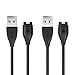 Price comparison product image TiMOVO Charger Cable Compatible with Fenix 5/5X/5S, [2-PACK] 3.2Ft Replacement USB Charging Cable Cord Fit Garmin Fenix 5 Plus/5S Plus/5X Plus/Forerunner 935/Instinct/Vivoactive 3/3 music - Black