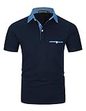 polos opuestos Característica: estilo casual con bolsillo, diseño con cuello denim, algodón de alta calidad, simple y de moda, diseño con cuello denim, algodón de alta calidad, simple y de moda