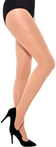 Womens beautiful semi opaque tights with gusset 40 Denier ( Paula), Beige, 5 -XX-Large