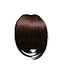 DARK BROWN Clip In On Bang Fringe - High Quality 100% Synthetic Hair Extensions