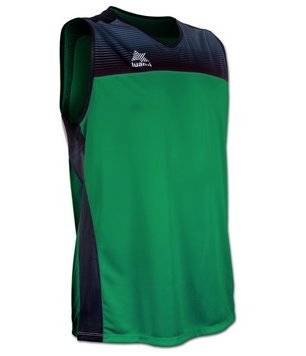 Luanvi Portland Camiseta Especializada de Baloncesto, Unisex Adulto, Verde/Negro, XL