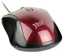 CLiPtec Viva Pro Wired 3 Button Optical Mouse - Maroon