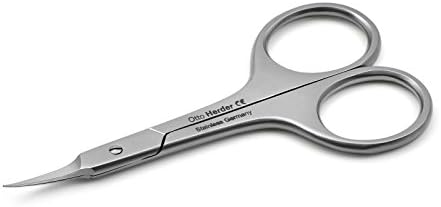 Otto Herder Cuticle Scissors | INOX Stainless steel - Extra sharp - made in Germany - plus a free Crystal Nail File