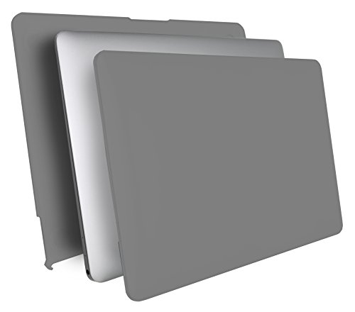 MyGadget MacBook 12 Zoll Retina *Gummi* Case Hülle – Apple Model ab 2015 (A1534) gummierte Plastik Tasche Mac Schutzhülle Hartschale Cover in Grau - 2