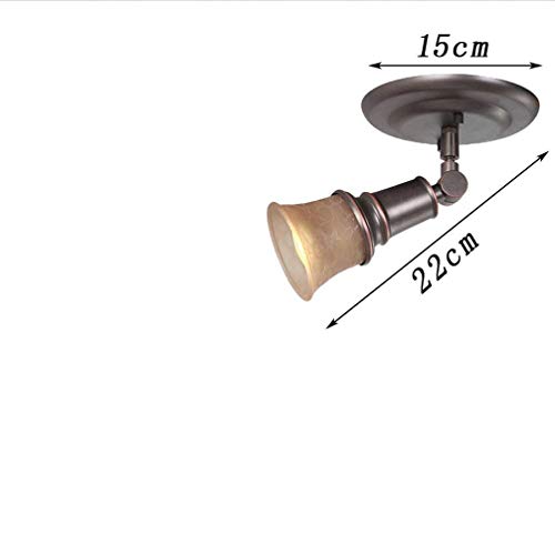 Preisvergleich Produktbild Wisdom Einbauleuchten Retro Industrie Deckenstrahler Einzigartiges Design Dekoration Innenbe Wandlampen, Bronze Vintage Verstellbares Metall und Glas Creative Shadow 1 Gu10 8 22 15 cm