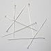 Produktbild 100 pieces 2mm Ball , 0.5mm thickness ball Headpins - Silver - A6004 / 38mm to 50mm