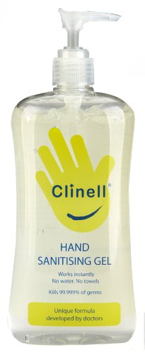 Clinell Hand Sanitising Gel - 500ml Pump (Developed to instanly sanitise and kill 99.999% of germs)