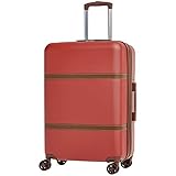 AmazonBasics - Vienna - Valise rigide à roulettes pivotantes - 68 cm, Rouge