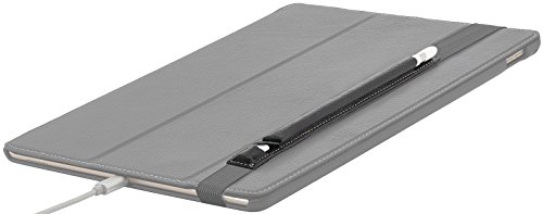 StilGut Pencil-Halter für Apple 12,9″ iPad Pro aus echtem Leder mit Lightning-Adapter-Fach. Stift-Halterung zur sicheren Aufbewahrung des Apple Pens, Schwarz - 3
