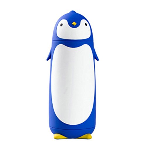 Ouvin 10 Ounce Penguin Cartoon Cute Thermos Drink Bottle Vacuum Flasks for Kids (Blue) Ouvin 10 Ounce Penguin Cartoon Cute Thermos Drink Bottle Vacuum Flasks for Kids (Blue)