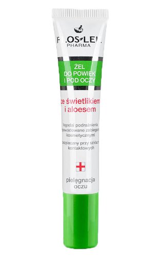 EYEBRIGHT Lid & under eye gel with eyebright and aloe 15ml TUBA, FLOS-LEK reduces irritation, redness, gently cools down