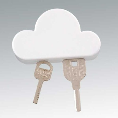 BestOfferBuy Neuheit Wolke Form Magnet Schlüssel Halterung Weiß - 2