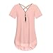 Produktbild Damen Sommer Reißverschluss Tank Crop Tops Vest Tanktops Weste Cami DOLDOA Oberteile T-Shirt Geburtstags Geschenk Für Frauen Mädchen Freundin (EU:38, Rosa - 7)