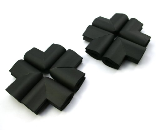 jnt (8 pcs) glass table corners edge for Guard baby protector with extra thick soft Non-toxic and environmentally friendly (10 colours) (black)