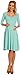 Happy Mama Women's Maternity Stretchy Jersey Dress Square Neck S-4XL. 314p (Mint, UK 16/18)