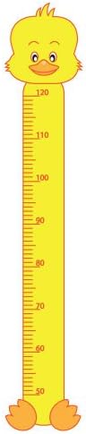 Supertogether Chick Childrens Growth Height Chart - Fun Illustrated Cartoon Character Kids Bedroom Wall Decal Sticker with CM measurements for Boys &amp; Girls between 50-120cm tall