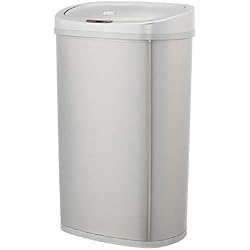 AmazonBasics Poubelle automatique en acier inoxydable - Rectangulaire, 50 litres