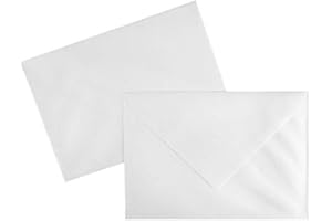 IDEEN MIT HERZ Wysokiej jakości perłowe koperty 100 szt. w zestawie – Din C6 White