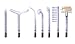 NEW SPA High Frequency Facials D'Arsonval Electrodes Agron 7Pcs