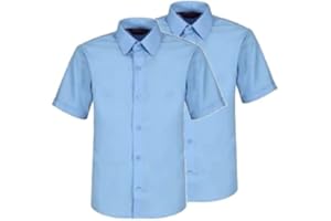 GADGETS MAFIA Pack of 2 Girls School Short Sleeve Blouse Uniform Comes in Blue and White Colour Ages 2-18 Years