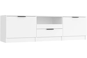 vidaXL Mobile Porta TV Bianco 140x35x40 cm in Legno Multistrato