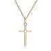 Produktbild LUFA Mens Womens Edelstahl Gold Silber plattiert Kreuz Anhänger Halskette