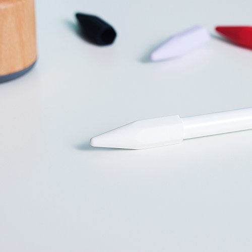 [4-Pack] FRTMA für Apple Pencil Kappe / Apple Pencil Spitze Kappe / Lightning Kabel Adapterhalter / Apple Pencil Kappenhalter für iPad Pro Bleistift, Elfenbein Weiß - 5